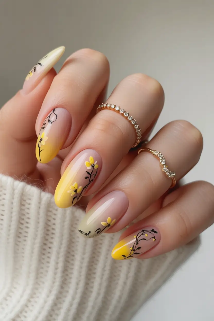 October-nails-design-Golden-Sunrise-Blooms