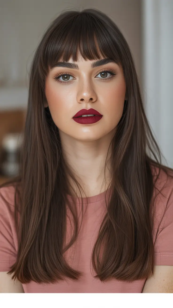 October haircuts Soft Blunt Cut With Full Bangs