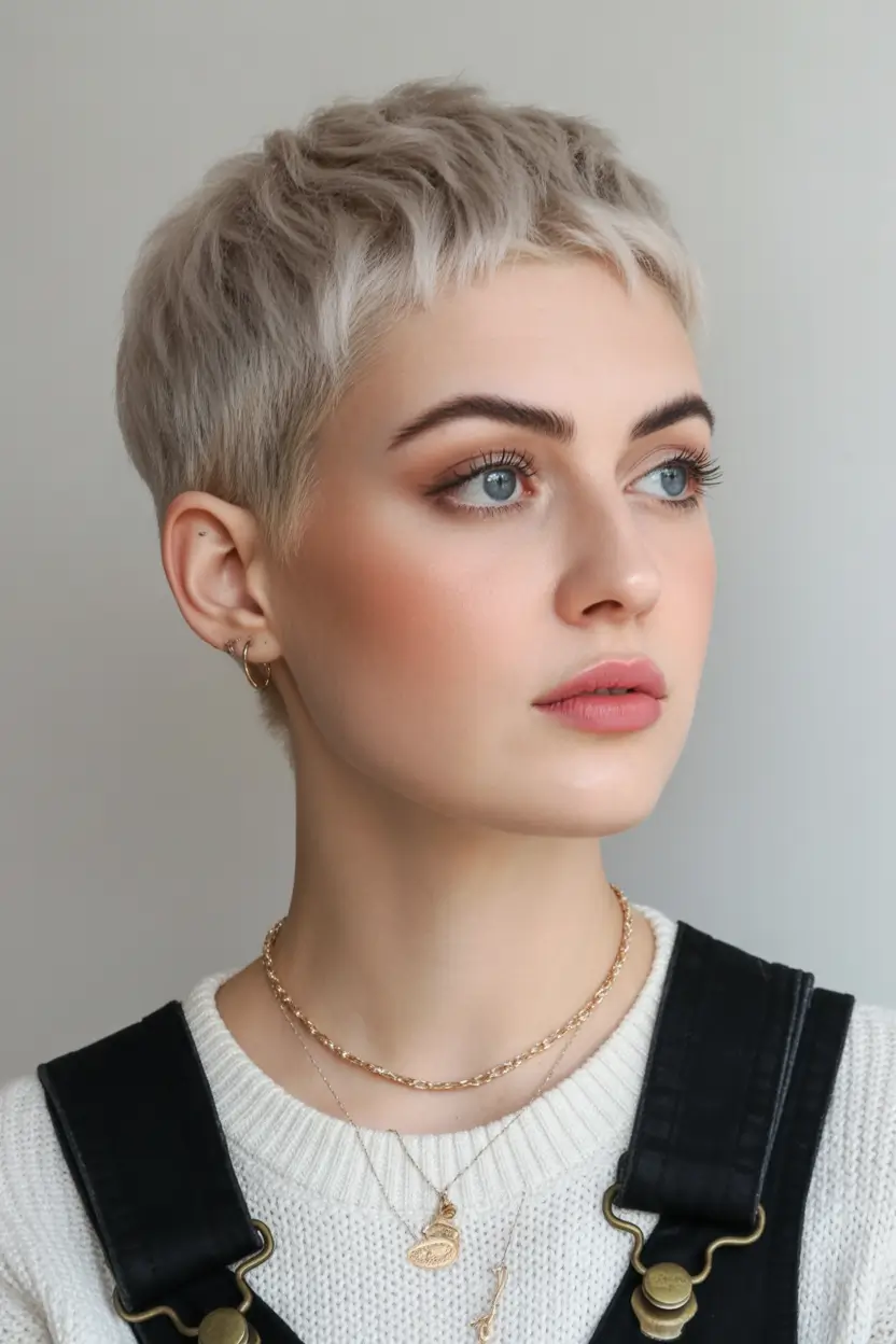 October haircuts Icy Platinum Crop