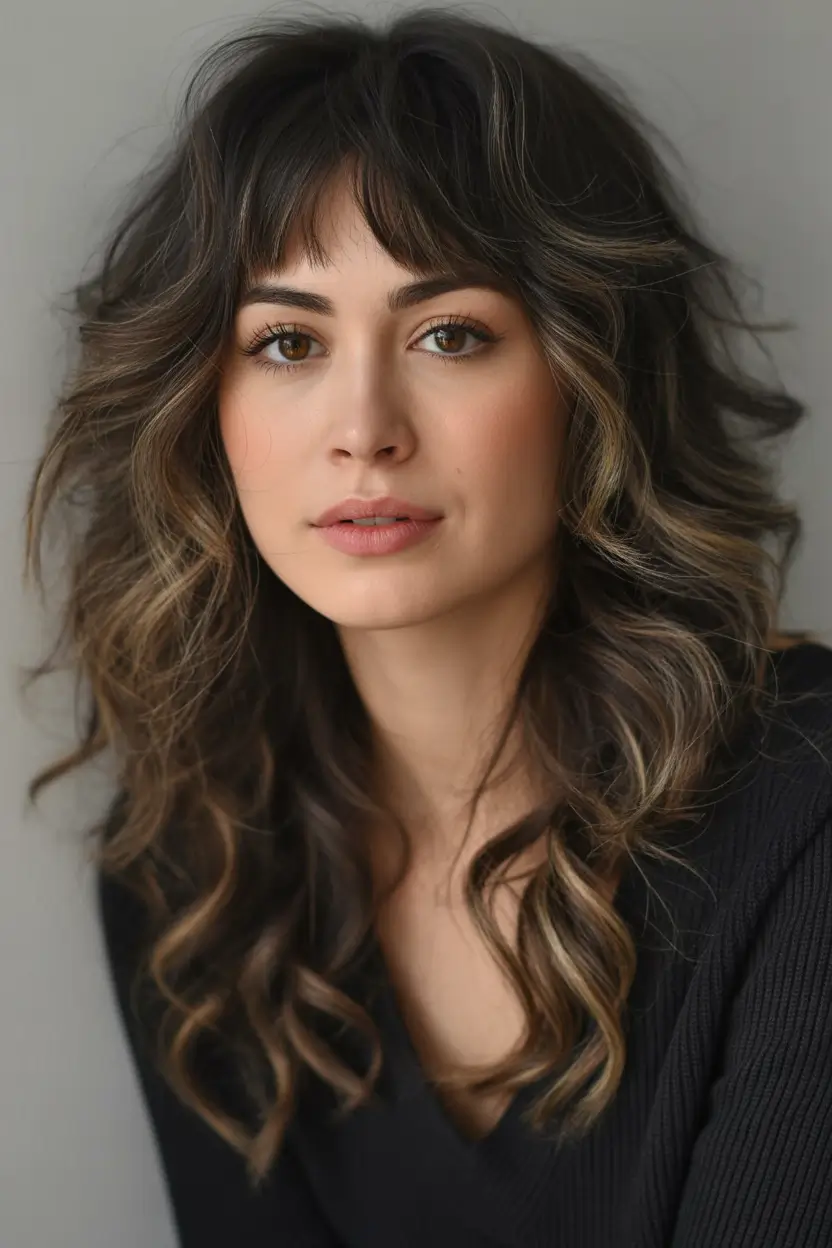 October haircuts Textured Layers With Wispy Bangs