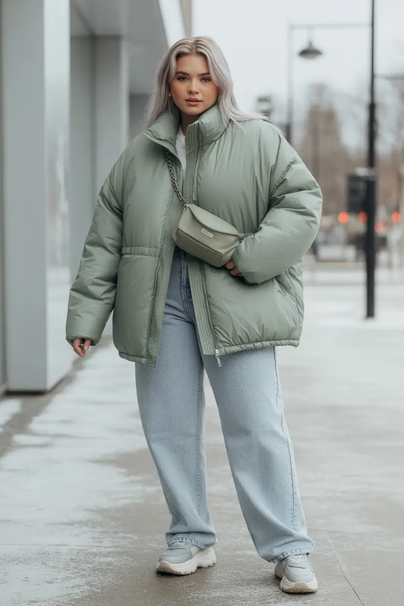 plus size winter outfits Minty Fresh Street Style