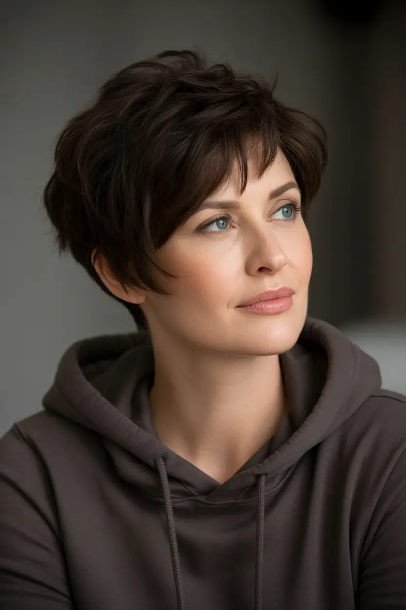 short winter haircuts Classic Brunette Layers