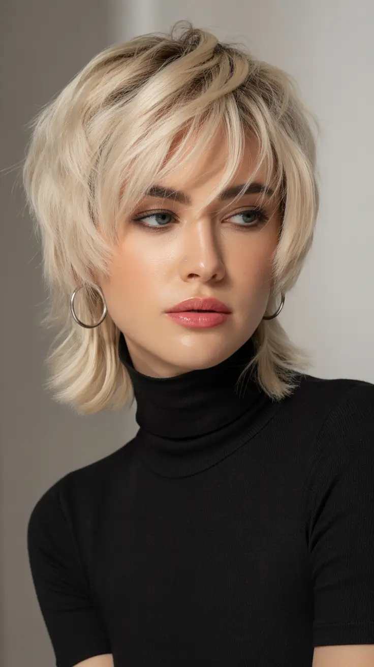 short winter haircuts Modern Shag with Bangs