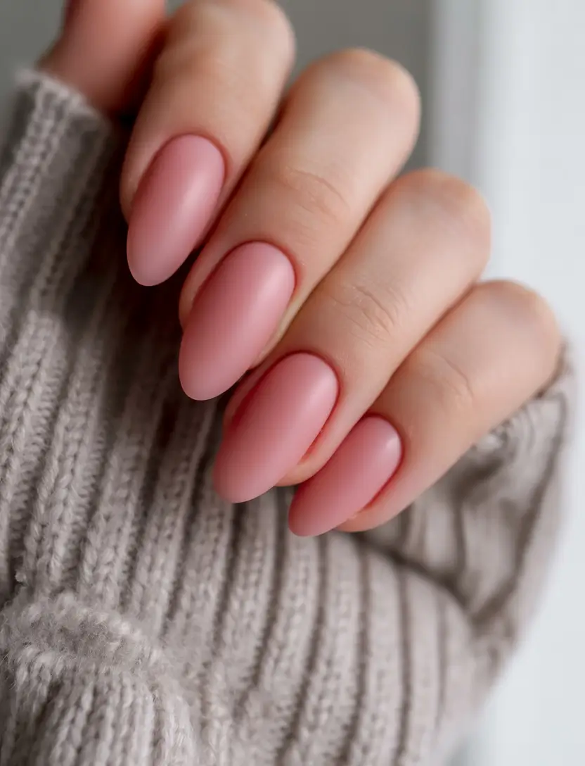 easy fall nails Soft Blush Matte