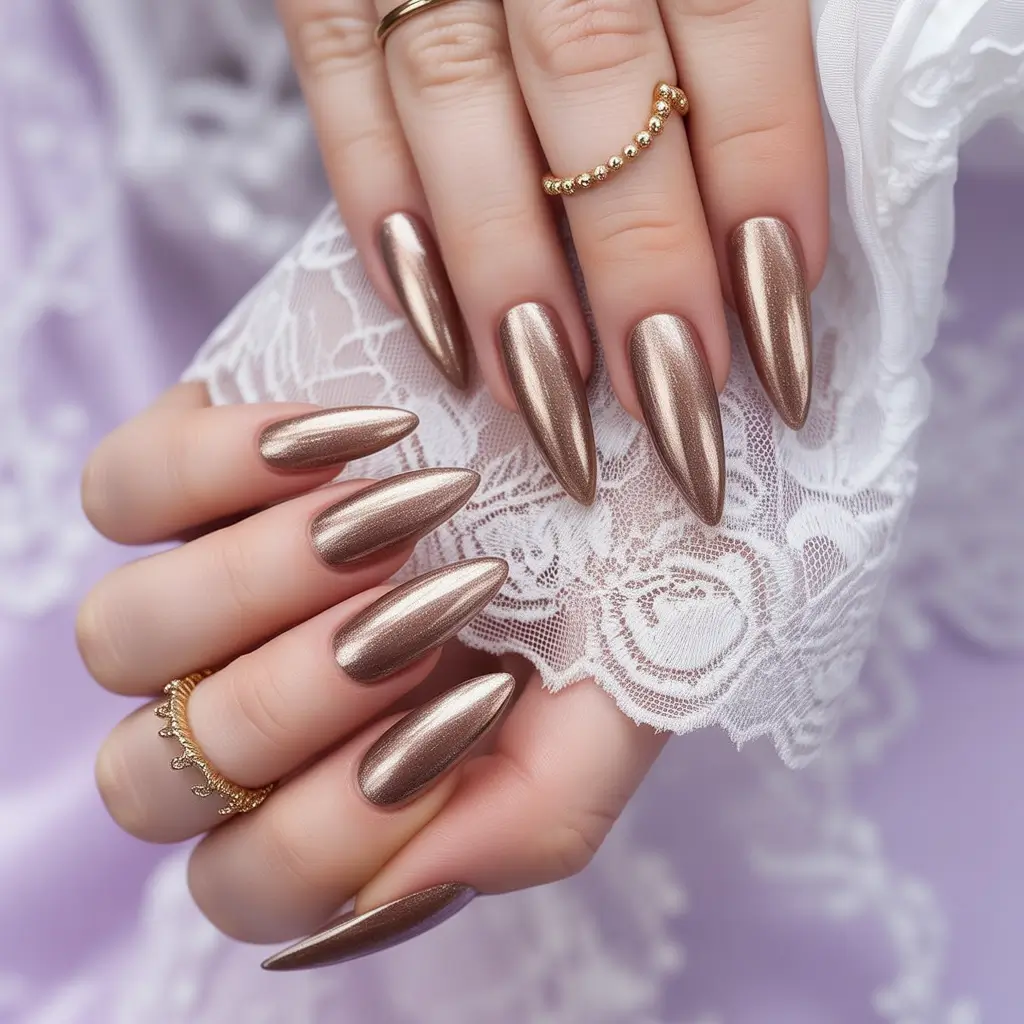 fall colors for nails Molten Metallic Bronze