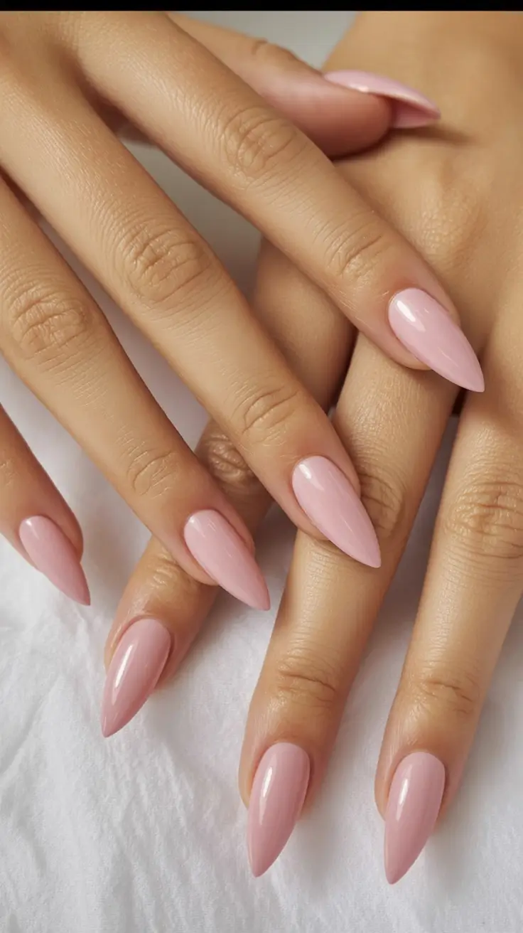 fall colors for nails Soft Nude Almond