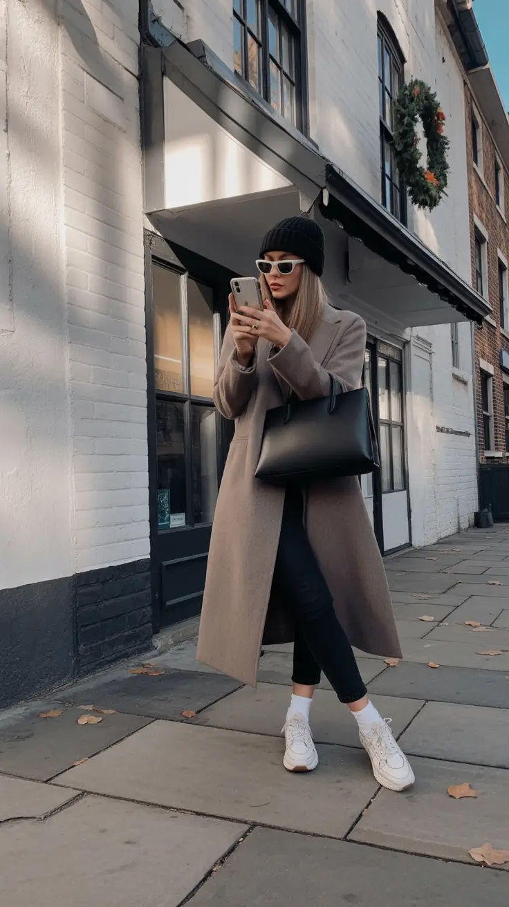 trendy winter outfits Minimalist Grey Street Style