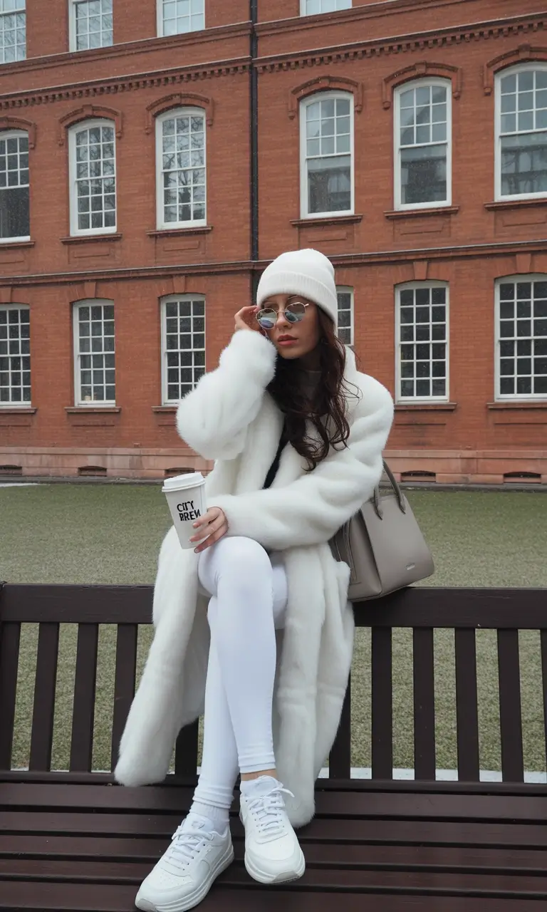 trendy winter outfits All-White Winter Sporty Luxe