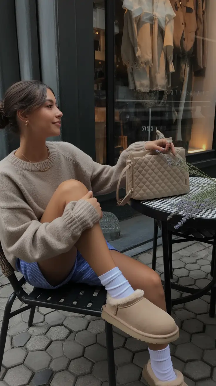 uggs outfit Laid-Back Shorts and Socks Play