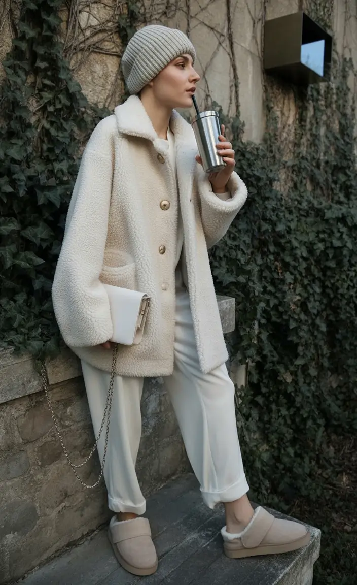 uggs outfit Minimalist Cream-on-Cream