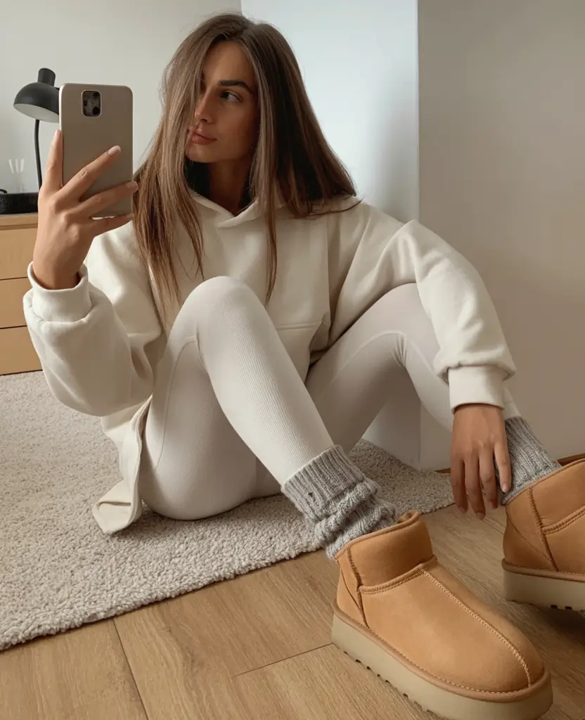 uggs outfit Soft Neutrals with Elevated Details