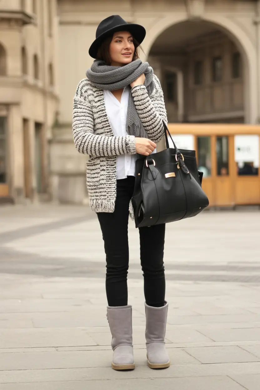 uggs outfit Casual Chic with a Knitted Touch