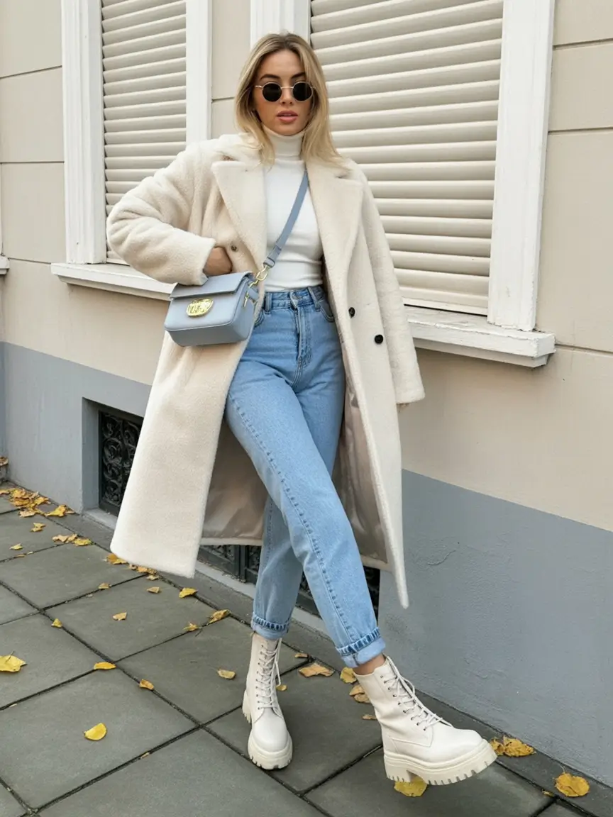 winter capsule wardrobe Winter Brightness in White and Denim