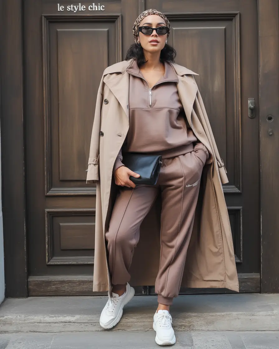 winter capsule wardrobe Relaxed Sport Luxe with a Trench