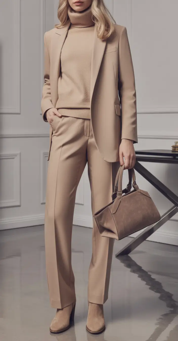 winter capsule wardrobe Monochrome Power Suiting