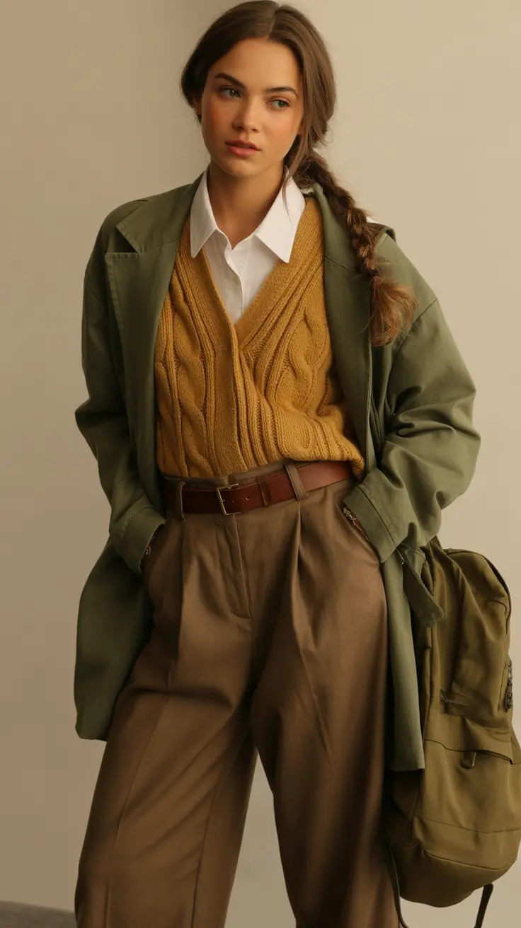 winter capsule wardrobe Collegiate Layers with a Twist