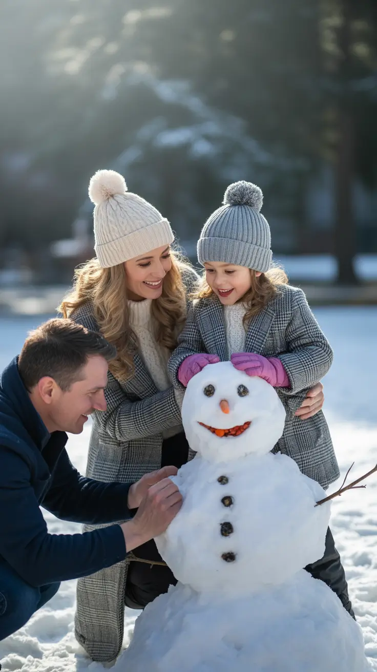 winter family photo outfits Classic Gray and Knit Charm