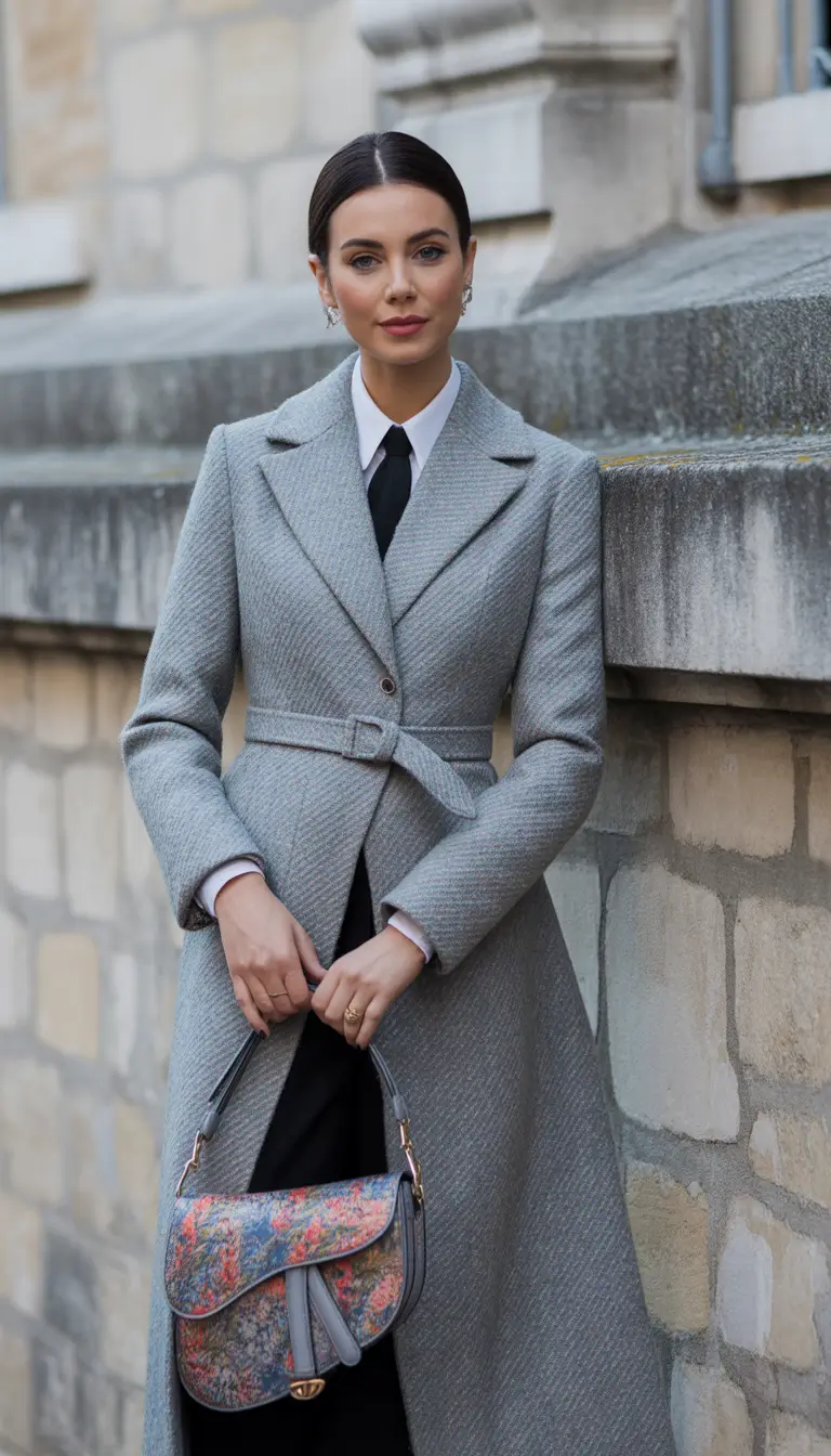 winter fashion inspo Tailored Grey with Professional Polish