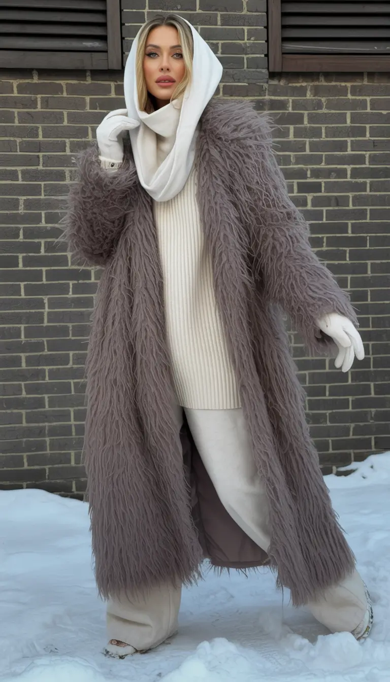 winter fashion inspo Frosty Layers with Cozy Drama