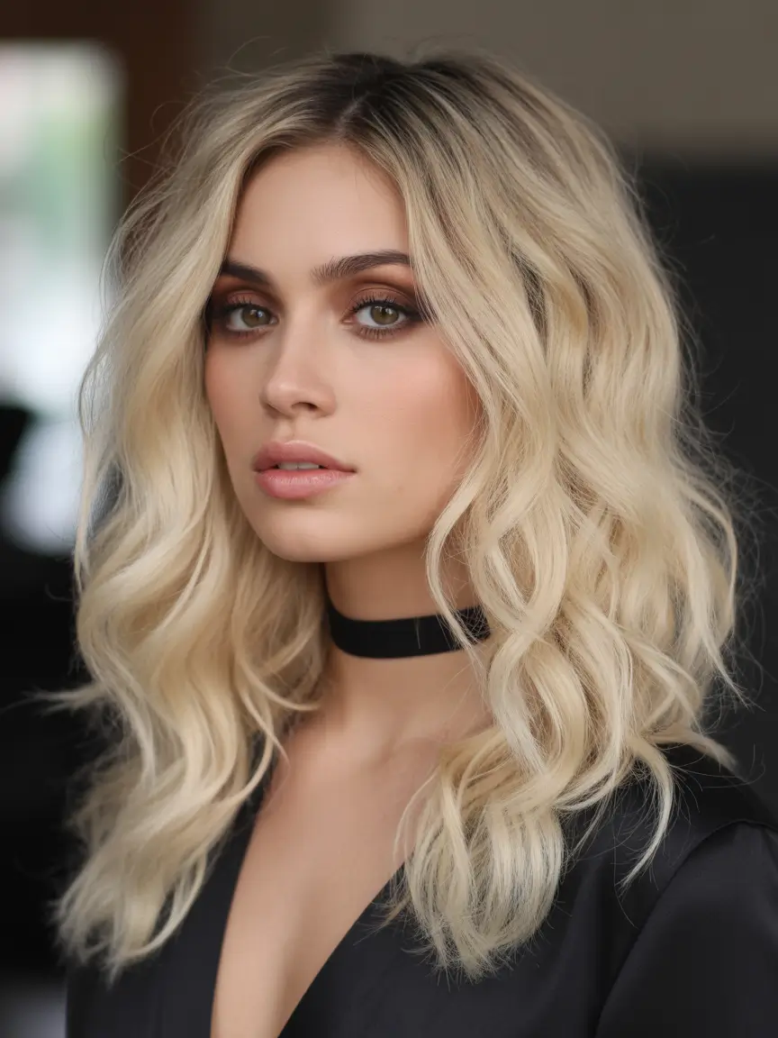 winter hair colors for blondes Smoky Root Blonde