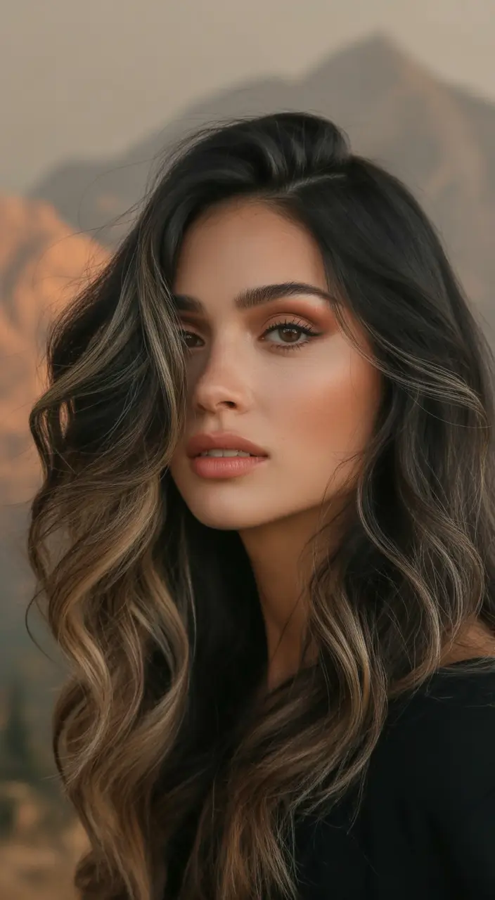 winter hair colors for brunettes Bronzed Balayage Glow