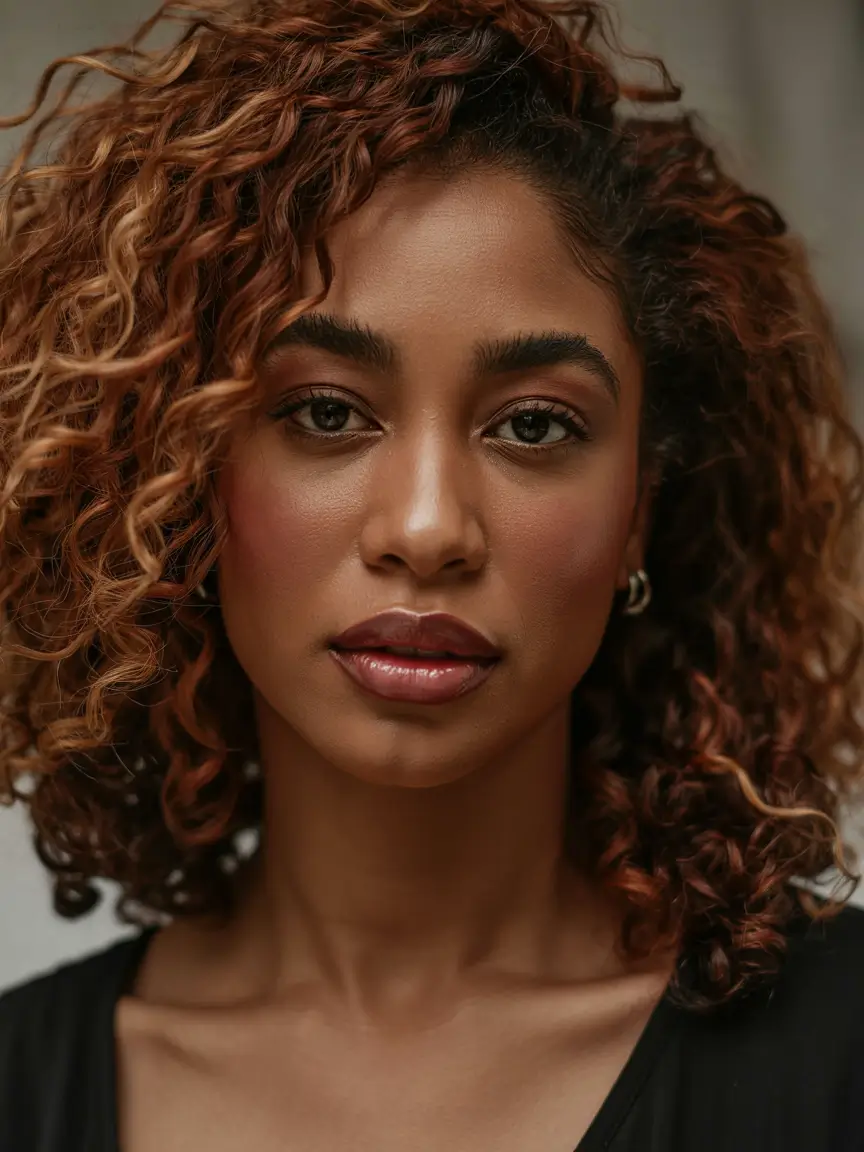 winter haircuts and colors Cinnamon Copper Curls