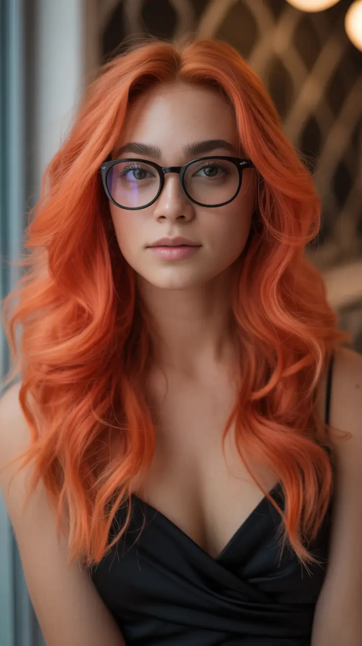 winter haircuts and colors Neon Tangerine Glow