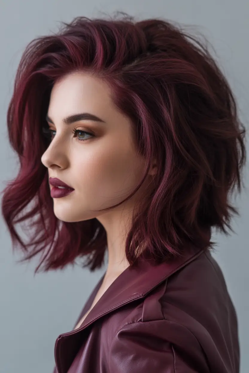 winter haircuts and colors Mulled Wine Lob