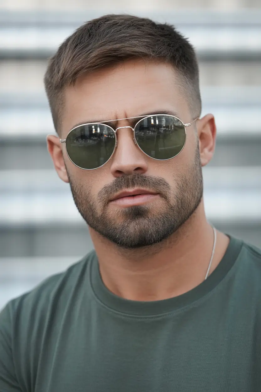 winter haircuts for men Military-Inspired Short Crop