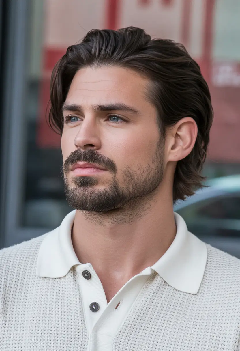 winter haircuts for men Old Money Long Flow