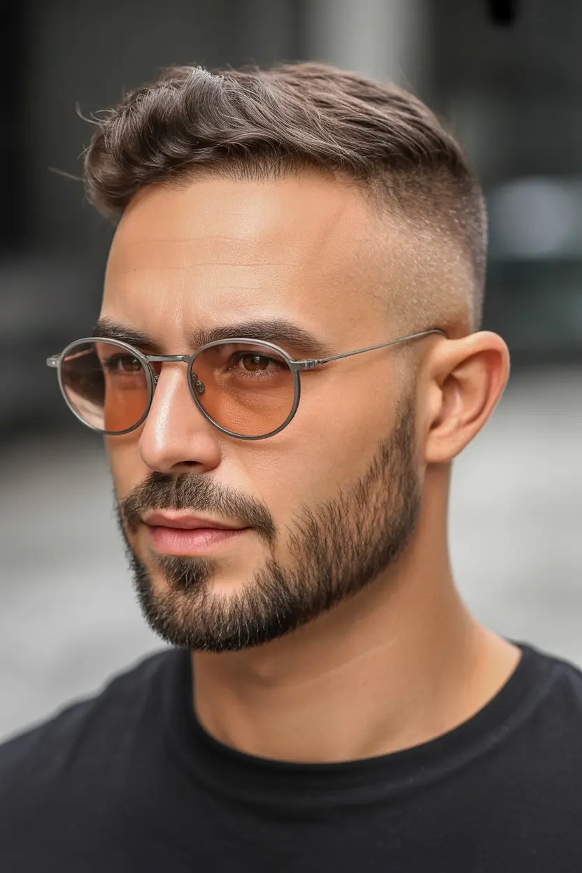 winter haircuts for men Buzz Fade with Sharp Edges