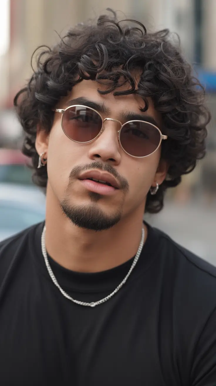 winter haircuts for men Curly Black Volume