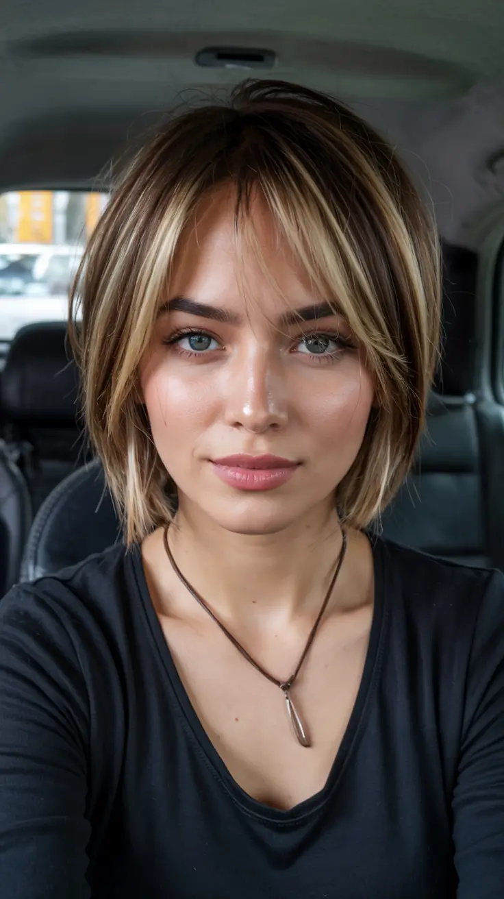 winter haircuts for round faces Classic Soft Bob