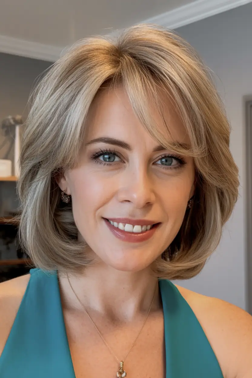 winter haircuts for women over 40 Classic Voluminous Bob