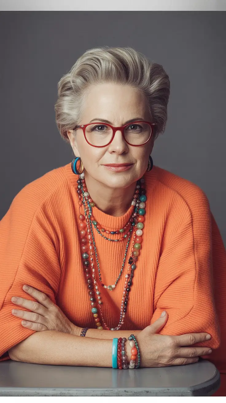 winter haircuts for women over 50 Structured Silver Quiff