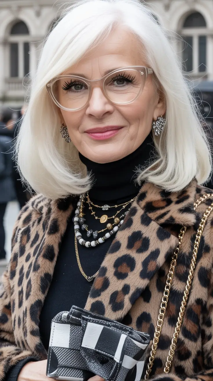 winter haircuts for women over 50 Polished Silver Layers