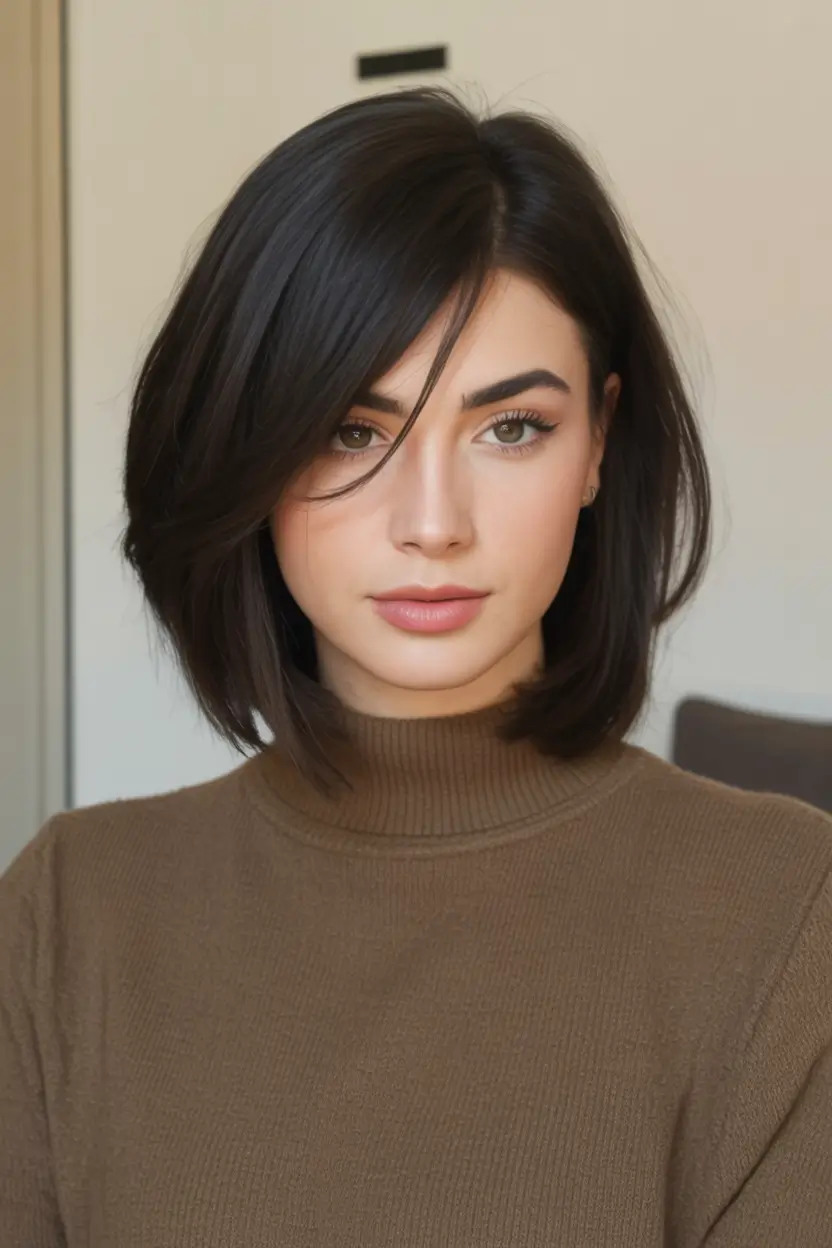 winter haircuts Polished Shoulder-Length Bob