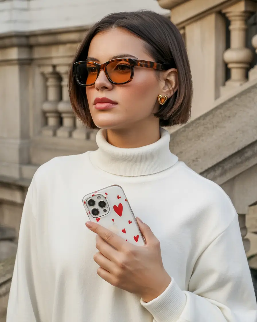 winter haircuts Classic Blunt Bob with Minimalist Energy