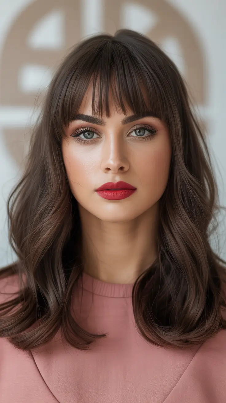 winter haircuts Soft Layers with Curtain Bangs