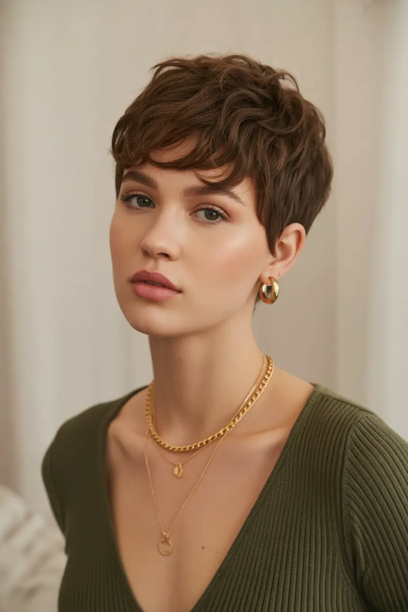 winter haircuts Textured Cropped Pixie
