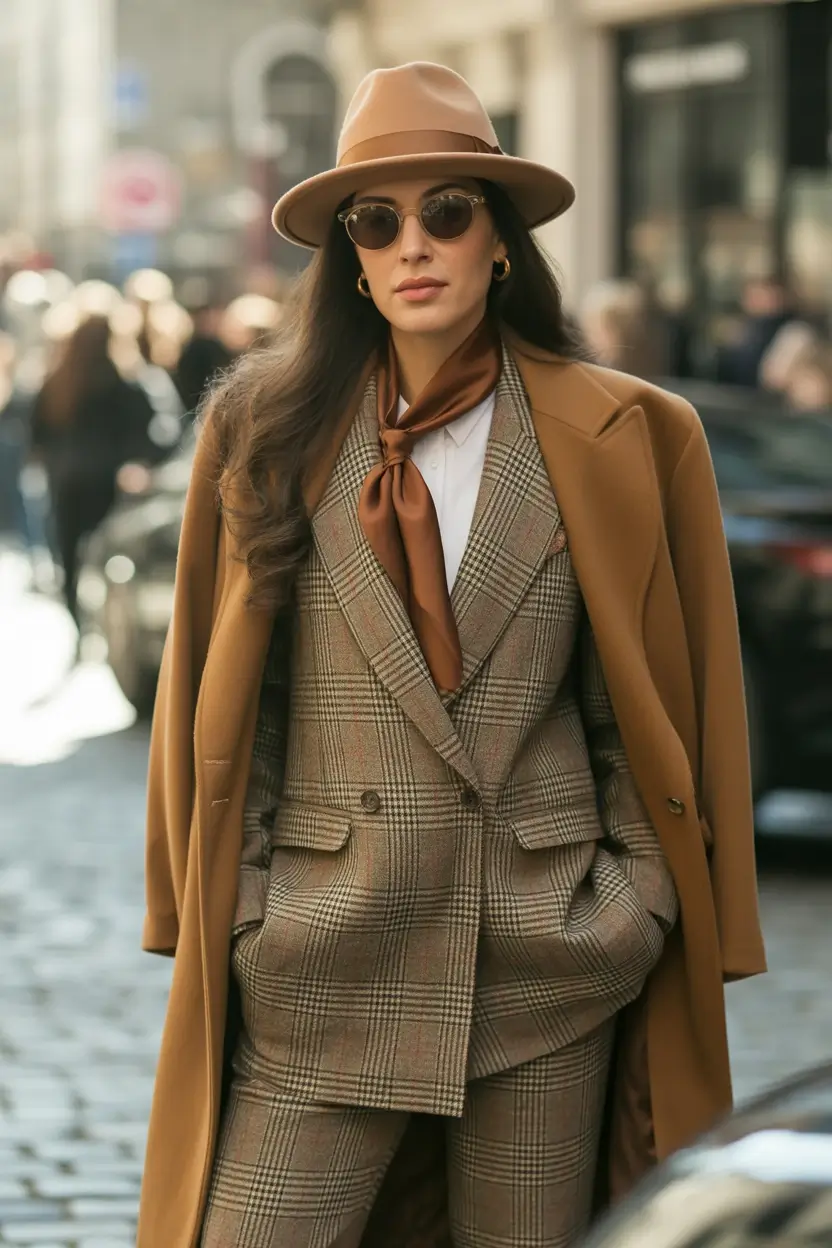 winter office outfits Heritage Checks with a Twist