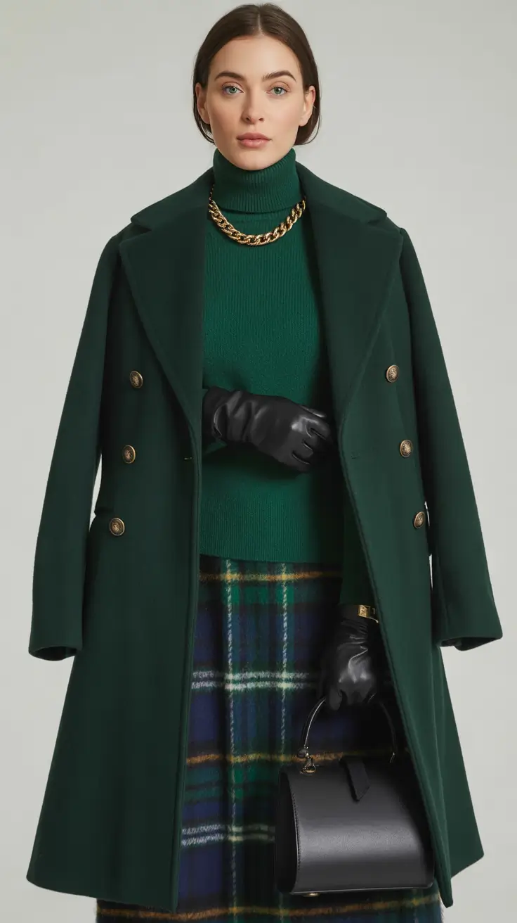 winter office outfits Emerald Winter Statement