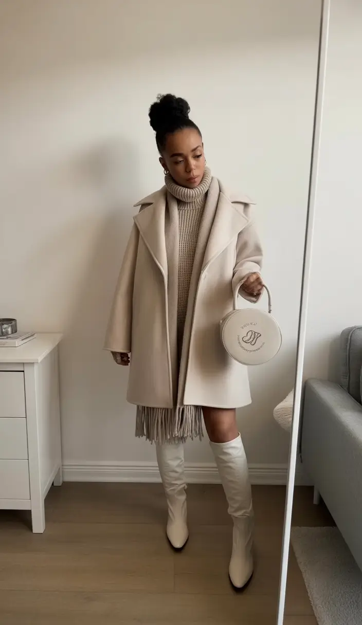winter outfit inspo Winter Whites With Modern Femininity