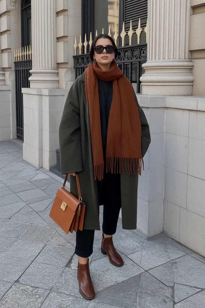 winter outfit inspo Earth-Tone Minimalism