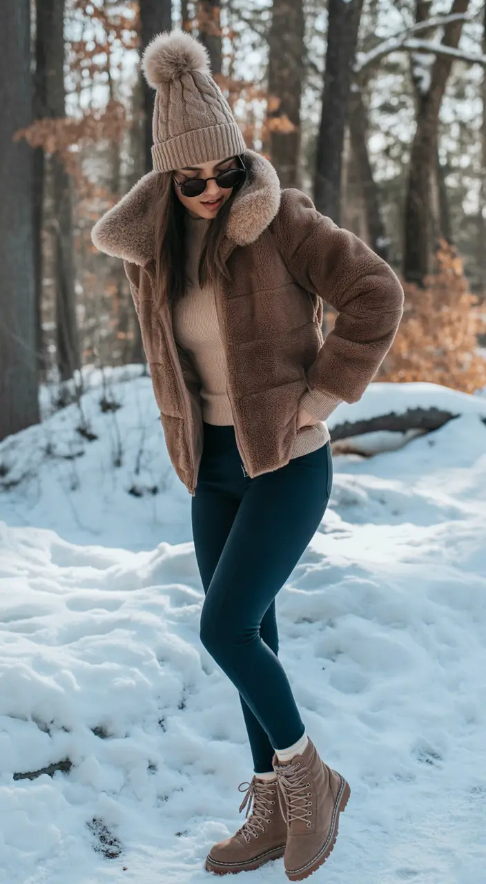 winter outfit inspo Cozy Neutral Baddie Vibes
