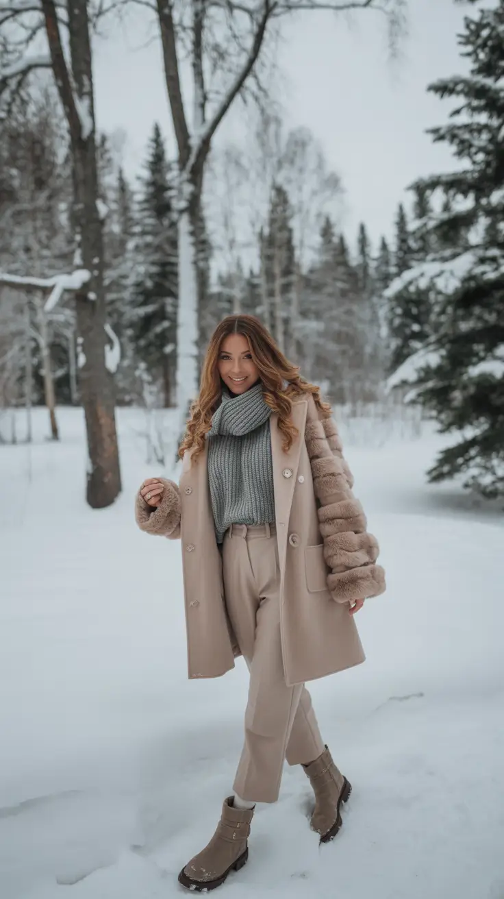 winter outfit inspo Neutral Harmony With a Twist