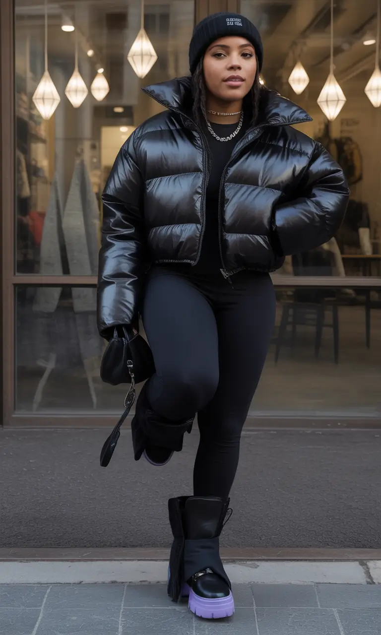 winter outfits blackgirl Puffer Energy