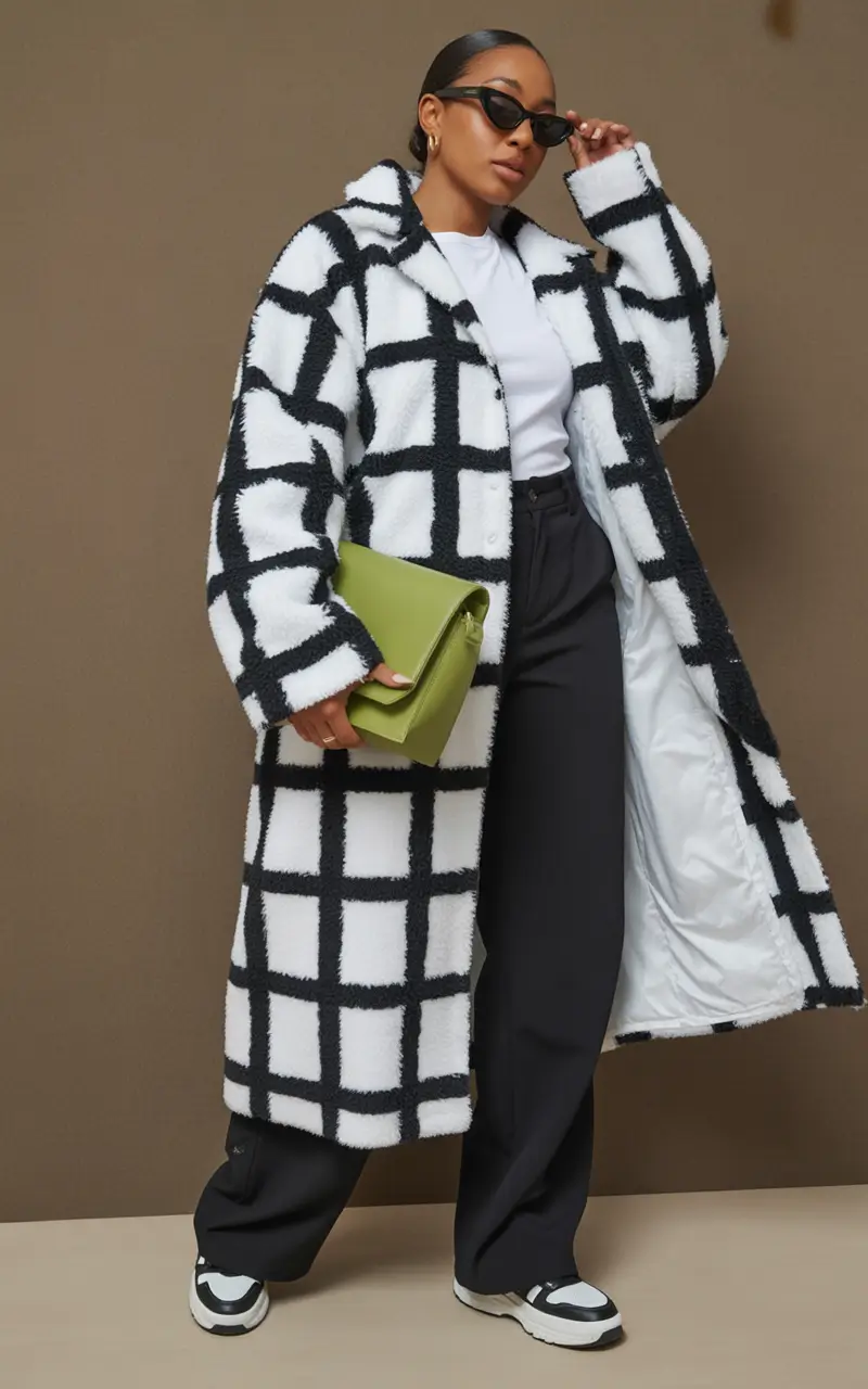 winter outfits blackgirl Checks and Contrast