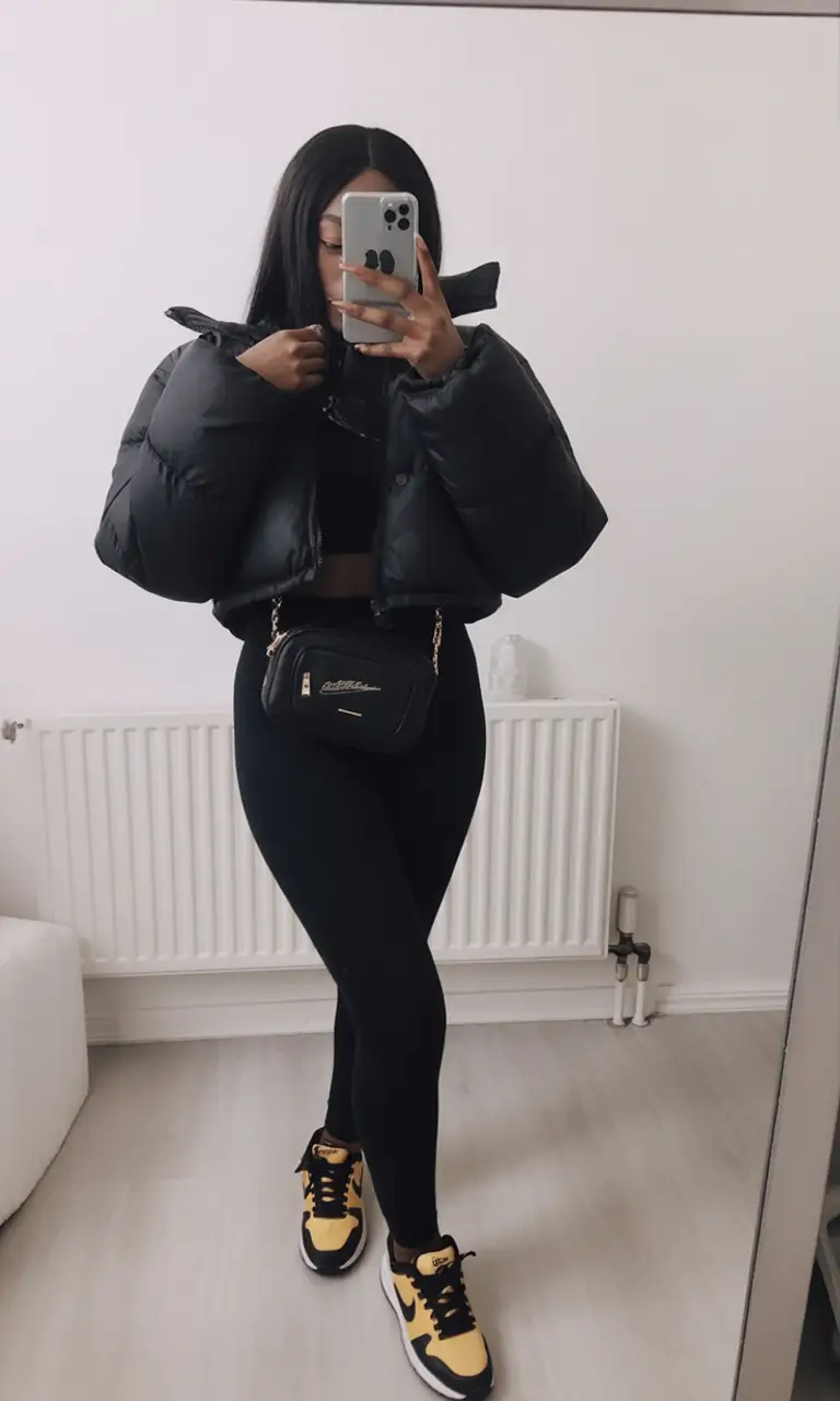 winter outfits cold Sporty Black Edge