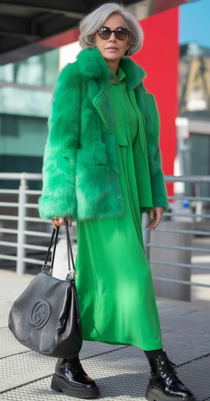 winter outfits over 40 Green Glamour Revival